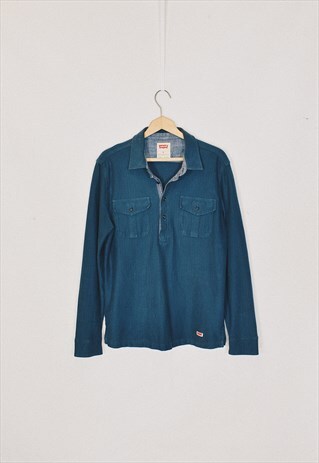 VINTAGE LEVI'S GREEN POLO TOP