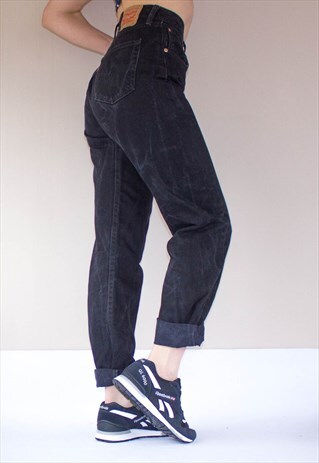 VINTAGE 80'S "WORN IN" LOOK BLACK 501 LEVI JEANS