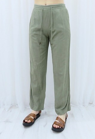 90S VINTAGE GREEN SLOUCHY TROUSERS