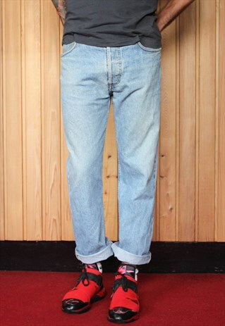 VINTAGE BLUE LEVI'S 501 PAINT JEANS
