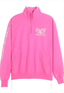 Pink Champion College Quarter Zip Sweatshirt - Medium