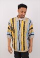 Vintage Men's Delf Coogi Style Button Up Sleeve Cardigan