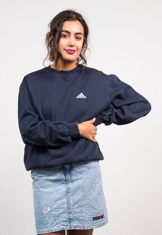 90'S VINTAGE DARK BLUE ADIDAS SWEATSHIRT