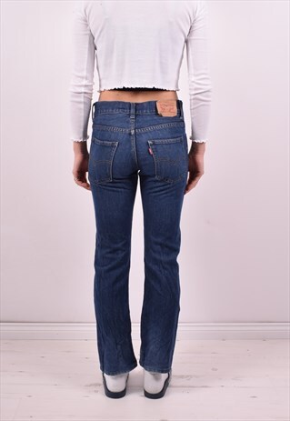 LEVI'S 511 WOMENS VINTAGE JEANS W28 L28 BLUE 90'S