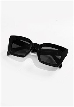 Oversized 70's Frame Sunglasses Shades - Black