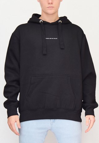 BLACK THERE ARE NO RULES HOODIE