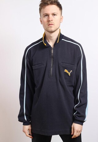 VINTAGE PUMA HALF ZIP SWEATSHIRT