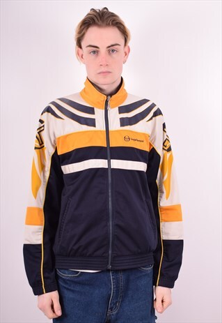 SERGIO TACCHINI MENS VINTAGE TRACKSUIT TOP JACKET MEDIUM MUL