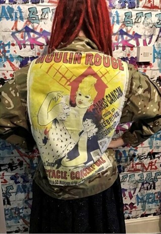 VINTAGE LIGHTWEIGHT CAMOUFLAGE REWORK PATCH JACKET