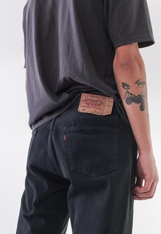 VINTAGE LEVIS 501 DENIM PANTS TROUSERS 90S BLACK