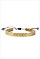 Gold Braided Titanium Steel Bracelet Chain 