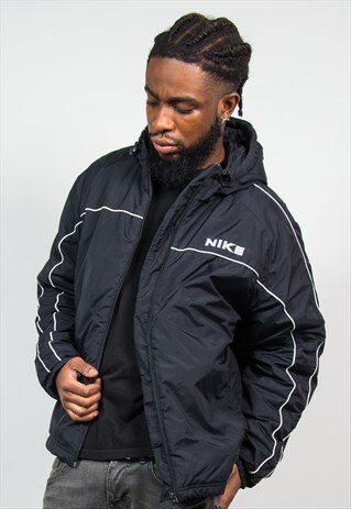 NIKE 90'S BLACK PADDED WINTER JACKET