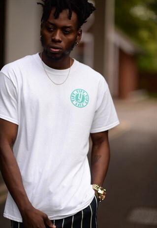 STAMP LOGO T-SHIT IN WHITE.