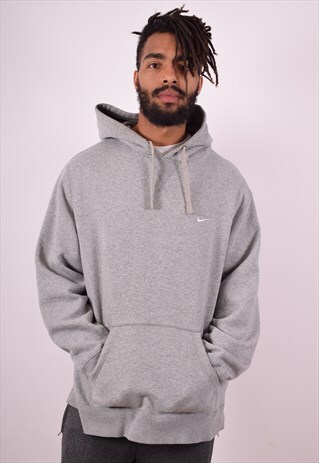 NIKE MENS VINTAGE HOODIE JUMPER XXL GREY 90S