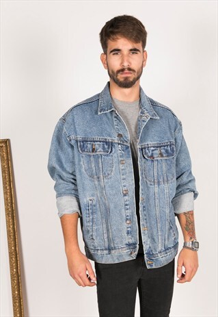 VINTAGE 80S LEE PATCHED DENIM JACKET / R245