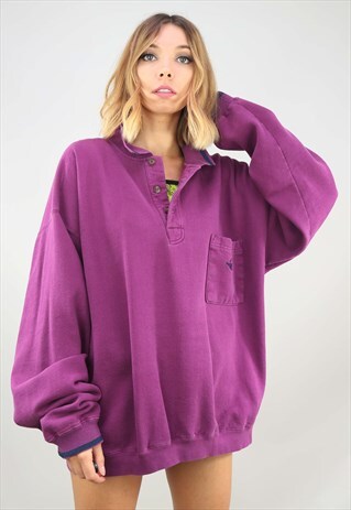 VINTAGE 90S OVERSIZED 1/4 SWEATSHIRT