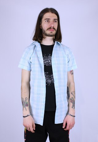 BURBERRY VINTAGE SHIRT RARE LIGHT BLUE