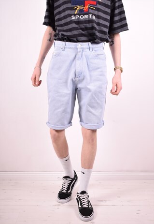 LEE MENS VINTAGE DENIM SHORTS W30 BLUE 90S