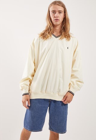 VINTAGE RALPH LAUREN V-NECK PULL OVER SPORTS TOP