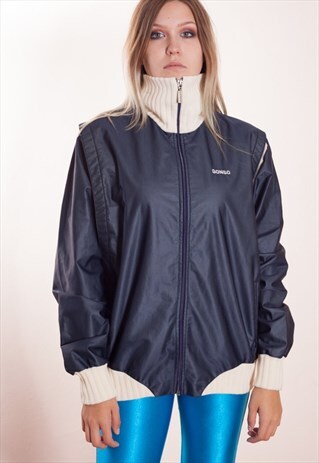 VINTAGE UNISEX TURTLENECK TRACKSUIT JACKET FROM THE 90S