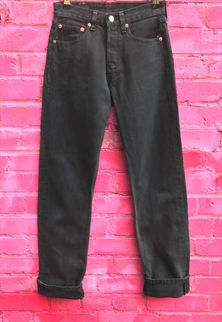 VINTAGE 90'S HIGH WAISTED BLACK LEVI'S 501 JEANS