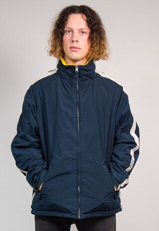 VINTAGE 90'S NAUTICA REVERSIBLE FLEECE COAT JACKET