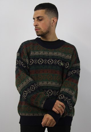 VINTAGE LACOSTE PATTERNED JUMPER