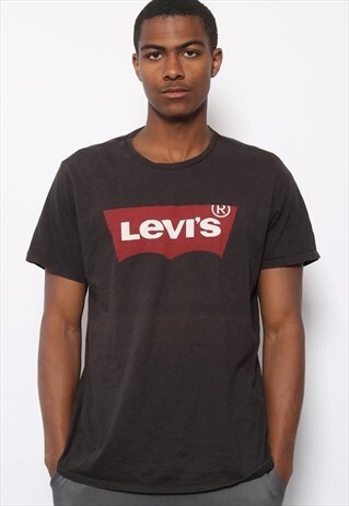 VINTAGE LEVIS BIG LOGO T-SHIRT BLACK