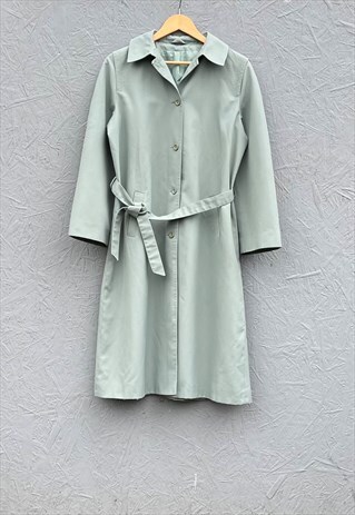 VINTAGE ST MICHAEL TURQUOISE TRENCH COAT 