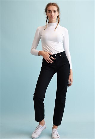 90'S RETRO LEVI'S REGULAR WAIST DENIM STRAIGHT JEANS