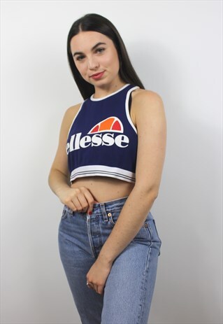 90'S RETRO BLUE CROP TOP