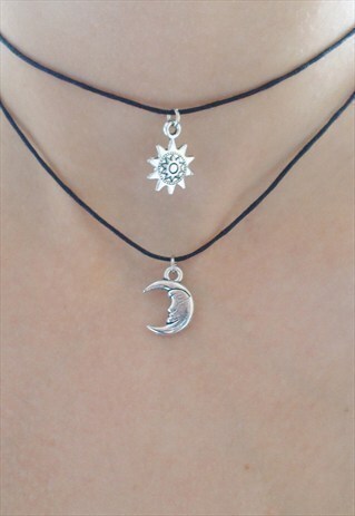 SUN AND MOON CHOKER -DOUBLE CORD CHOKER