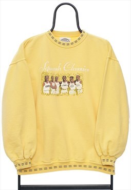 Vintage Squash Classics Yellow Graphic Sweatshirt Womens