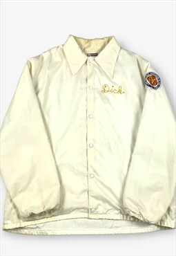 Vintage nedrow fire department coach jacket xl BV16712