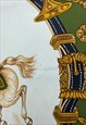 VINTAGE SEVINI 1805 CHASSEURS A CHEVIL EQUESTRIAN SCARF