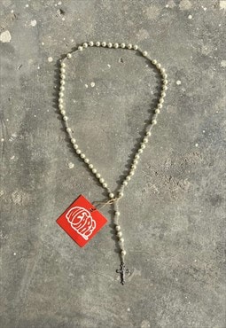 Vintage Late 90s Spanish Core Rosario With Pearls