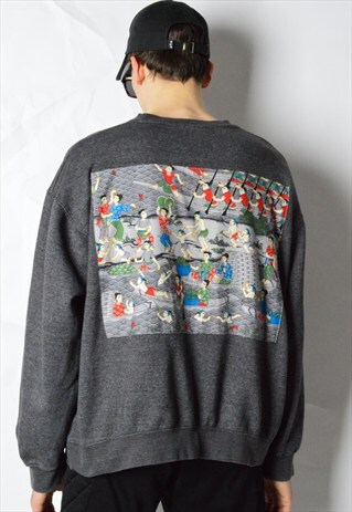 KALEIDOO REWORKED VINTAGE 90S GREY SWEATSHIRT