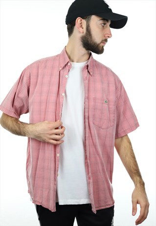 VINTAGE LACOSTE CHECK SHORT SLEEVE SHIRT