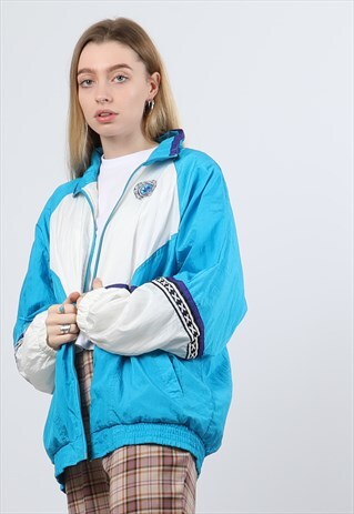 VINTAGE MEDIUM BLUE TRACK JACKET