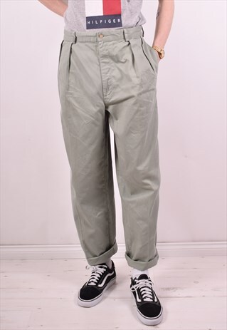 POLO RALPH LAUREN MENS VINTAGE TROUSERS W36 L30 GREEN 90S