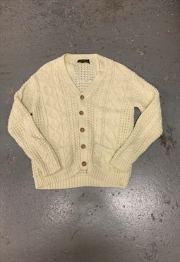 Vintage Sears Knitted Cardigan Cable Knit Sweater