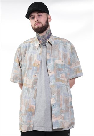 VINTAGE ABSTRACT PRINT 90S SHIRT