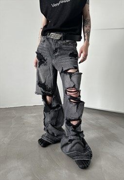 Men's Heavy engineered distressed jeans S VOL.3