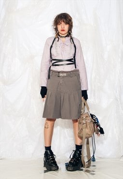 Vintage Y2K G-Star Raw Cargo Skirt in Grey Cotton