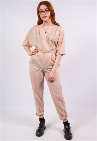 VINTAGE 90'S PINK STRIPED JUMPSUIT
