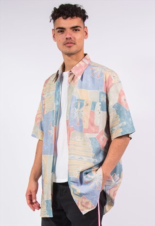 90S VINTAGE SHORT SLEEVE FESTIVAL SHIRT