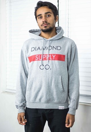 DIAMOND SUPPLY CO. HOODIE SWEATSHIRT LOGO 90S M 20.3