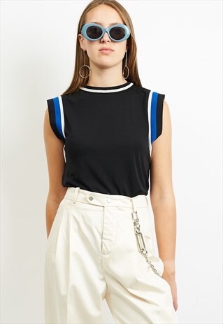 90S VINTAGE BLACK SLEEVELESS TANK TOP