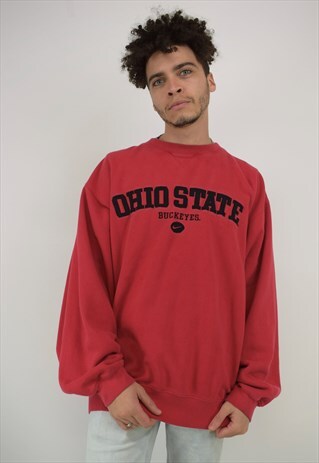 VINTAGE 90'S NIKE RED OHIO STATE SWEATSHIRT