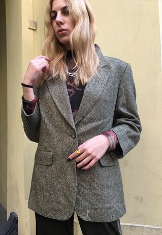 VINTAGE 90' OLDSCHOOL UNIQUE GREEN JACKET